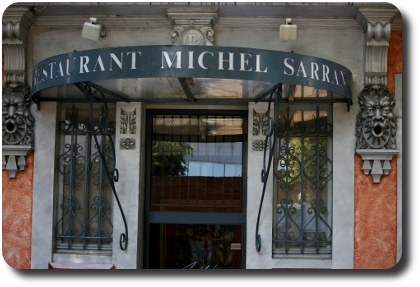 L'éntrée au restaurant de Michel Sarran à Toulouse