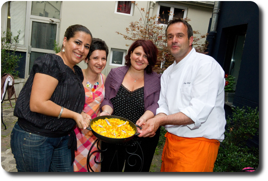 Minouchkah, Sandrine, Silvia (moi) et Chef Damien
