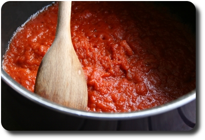 Sauce tomate pour la pizza